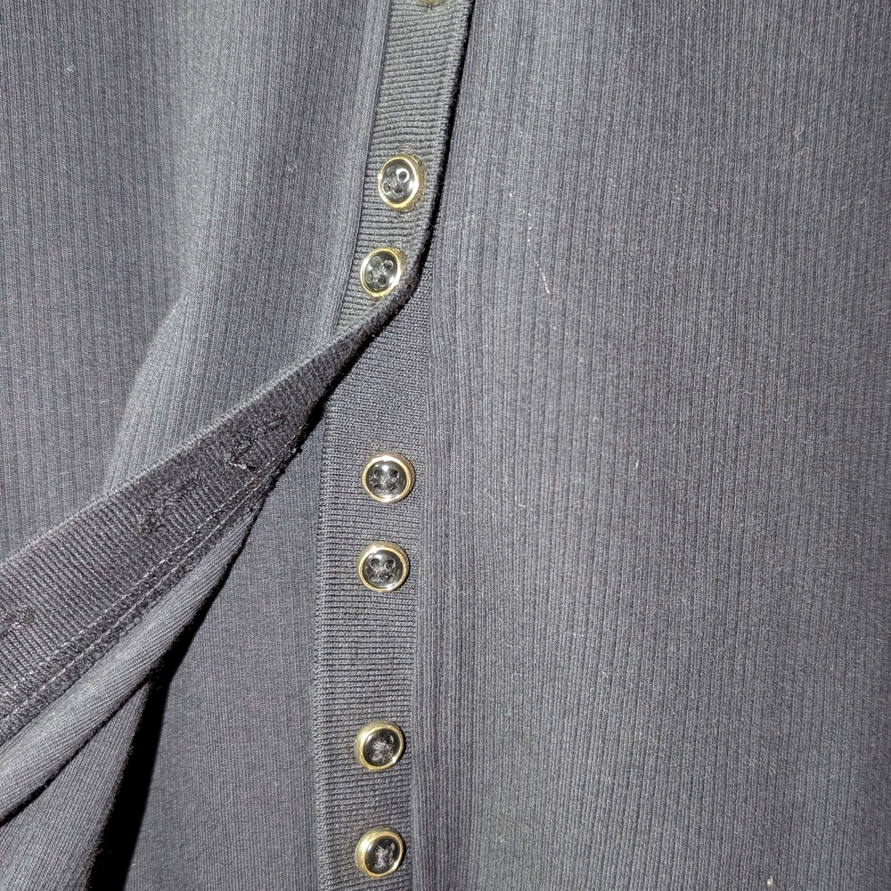 Set Of Two Long-Sleeve Ribbed Button-Front Tops - Picture 11 of 11